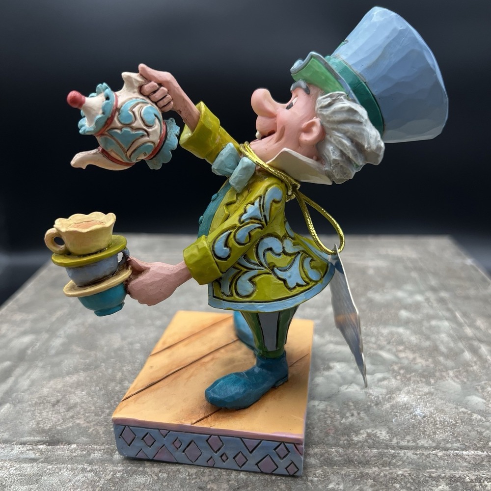 Jim Shore Disney Traditions Mad Hatter "A Spot of Tea" Figurine 6001273 No Box - Picture 2 of 12